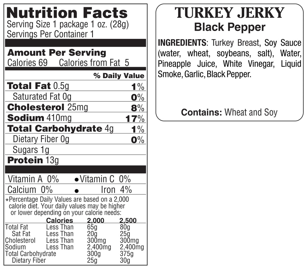 Black Pepper Turkey Jerky