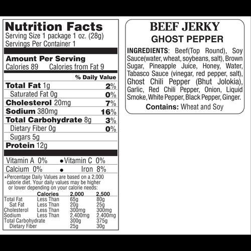Ghost Pepper Beef Jerky