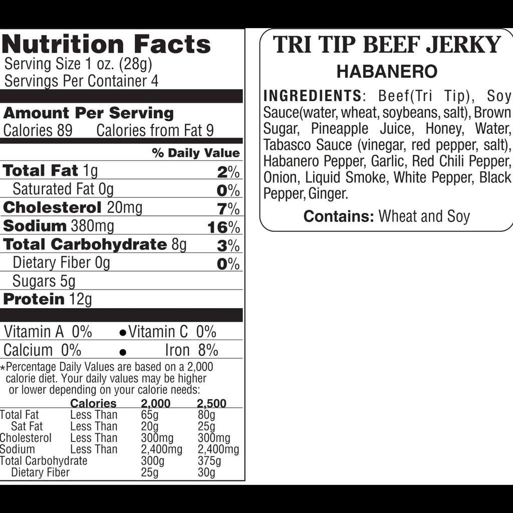 Habanero Beef Tri-tip Jerky