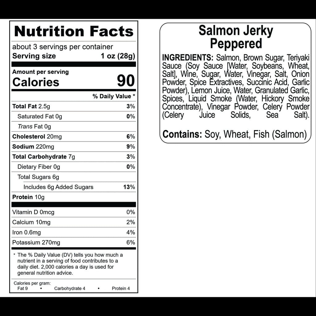 Peppered Salmon Jerky