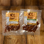 2 bags of 3 oz alligator in cajun and teriyaki flavors