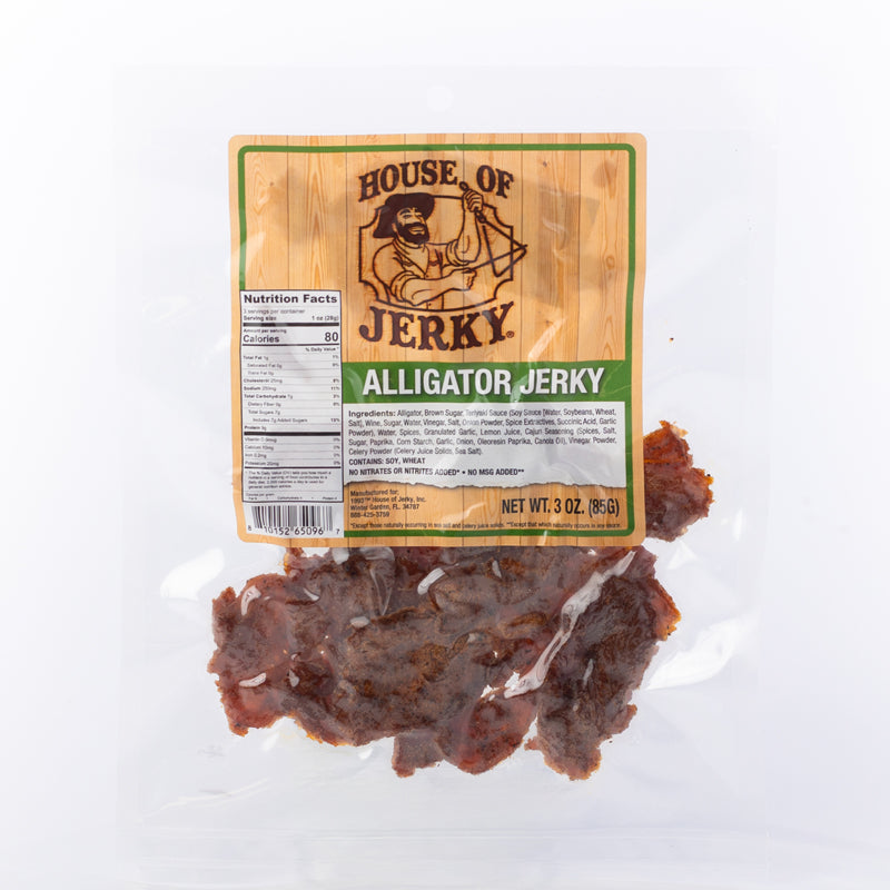 3 oz bag of cajun alligator jerky