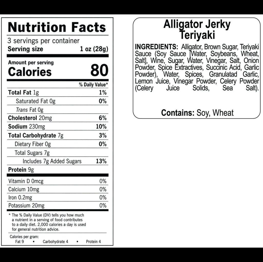 Teriyaki Alligator Jerky